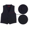 Gioberti Boy's 4 Button Formal Suit Vest, Black, Size 5