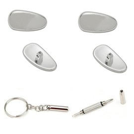 JAMMY 2 Pairs Glasses Nose Pads Screw-in Eyeglasses Nose Pads Glasses Repair Kit, Silvery
