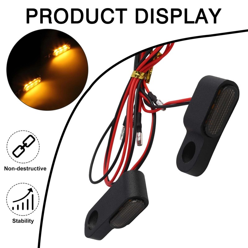 Yenvory 3 LED Mini Indicator Motorcycle E Approved, 12 V,