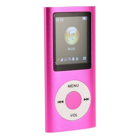 MP3 Player with Bluetooth Pink MP3 Player Aluminium Alloy 1.8 Inch Player Support Memory Card Ultra Thin LCD MP3 Player with Bluetooth for Students Walking