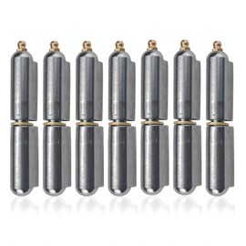 7PCS 4" × 5/8" Bullet Hinges Weld on, Low-Carbon Steel Weld on Hinges, Heavy Duty Hinge for Trailer Ramp, Gate and BBQ Smoker, Weldable Trailer Ramp Hinge, Multipurpose Gate Hardware