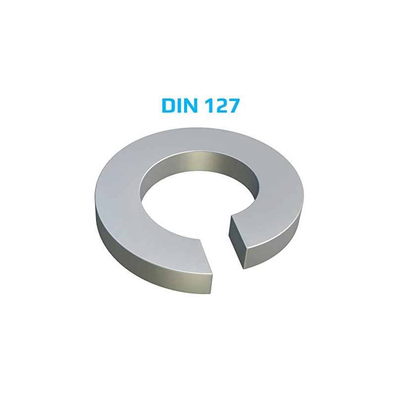 Spring Washers M5 Split Ring, Galvanised Steel Helix Lock Washer