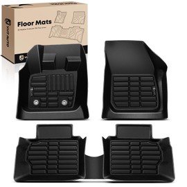YHTAUTO Floor Mats Fit 2014-2021 Ford Mondeo, TPE All Weather Car Mats Waterproof Anti-Slip Odorless Floor Liner, Interior Car Accessories Front & 2nd Row Liner
