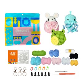 Beginner Crochet Kit for Adults - Crochet Kits for Beginners- Crochet Animal Kit 3pc Animals for Kids with Step-by-Step Video Tutorials (3)