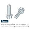 sourcing map M8x25mm Flanged Socket Head Cap Screws, 20pcs 8.8