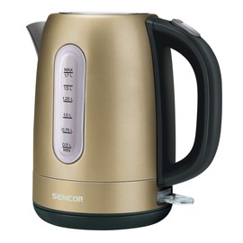 Sencor SWK1777CH 1.7L Stainless Steel Electric Kettle with Lid Safety Lock, Champagne