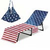 Irisbell Lounge Chair Towel Cover with Side Pockets,Thick Quick Dry