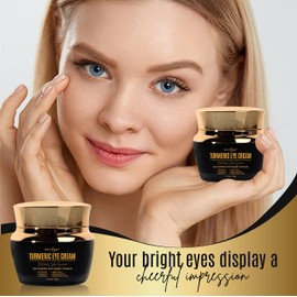 Dermaxgen Vitamin C + Turmeric Eye Cream for Dark Circles & Puffiness - Hydrating & Moisturizing Under Eye Cream for Fine Lines & Bags - Reduce Dark Spots and Wrinkles for a Fresh Look - 1.7 FL OZ