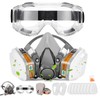 ANUNU Respirator Mask with Filter and Glasses, Chemical Face Protection