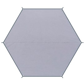 Azarxis Waterproof Tent Tarp, Hexagonal Hammock Rain Fly Picnic Mat, Camping Footprint Shelter Canopy Ground Cloth Sunshade Mat for Picnic, Hiking, Beach and Survival Gear (Gray, L)