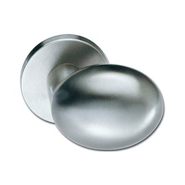 FSB 0 23 0804 03400 0105 Silver Door Knob on Rosette Door Knob for Door Thickness 38-59 mm Fixed Door Handle Anodised Aluminium