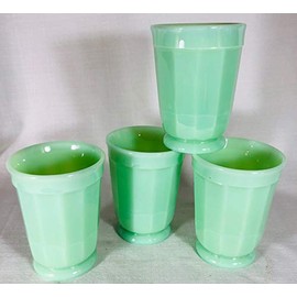 Tumbler - Panel Pattern - American Made - Mosser Glass USA (Jade, 4)