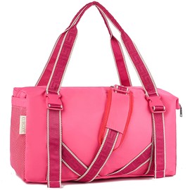 Womens Yoga Bag Gym Duffel Bags with Wet Pocket, Multiple Pockets Duffle Bag for Travel, Foldable Carry on Weekend Overnight Bag, Water Resistant Personal Item Weekender Bags for Women & Men