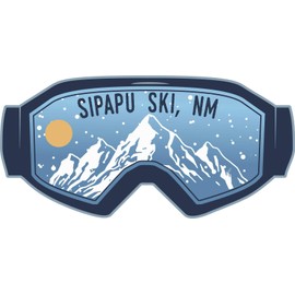 Sipapu Ski New Mexico Ski Adventures Souvenir Approximately 5 x 2.5-Inch Fridge Magnet Goggle Design