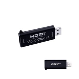 SOUTHSKY HDMI Video Audio Capture Card,1080p 60fps Acquisition USB Output for Recording and Edit,4K HDMI to USB 2.0, Compatible with ZOOM, OBS, VLC