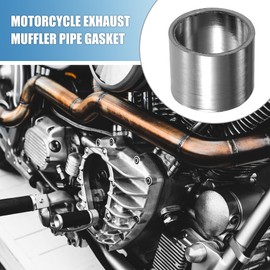 A ABSOPRO Motorcycle Exhaust Pipe Gasket 32mm ID Seal Ring Silencer (Set of 2)