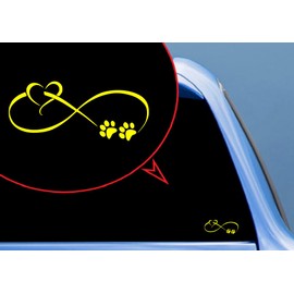 Love Pet Dog Paw Sticker Decals, Car, Truck, Motorcycle, Window, Laptop, Tumbler, Sports, Phone, Home Decoration, Funny Designs, Made in The U.S.A.