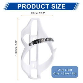 sourcing map Bicycle Water Bottle Holder Lightweight Universal Bike Bottle Cages Cycling Cup Holder with Tire Lever for MTB Mountain Road Gravel, White/Yellow