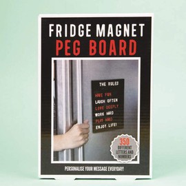 Fizz Creations A5 Fridge Magnet Peg Board, Black