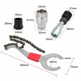 TDR Mountain Bicycle Repair Tool Set Bike Bracket Freewheel Crank Remover Puller Kit
