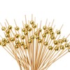 200pcs Disposable Fruit Skewers Bamboo Skewers Flower Skewers Fruit Fork