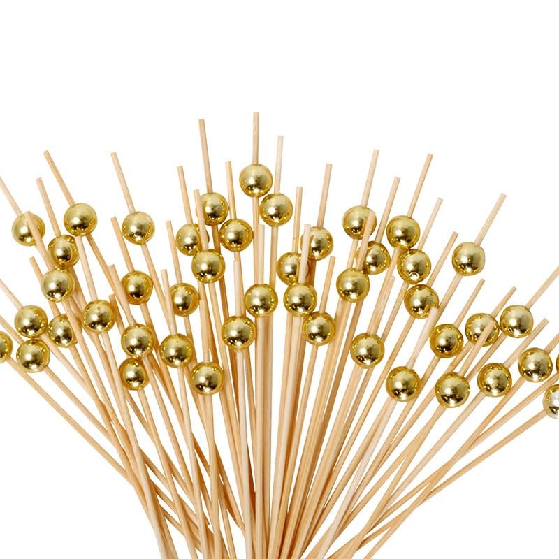 200pcs Disposable Fruit Skewers Bamboo Skewers Flower Skewers Fruit Fork