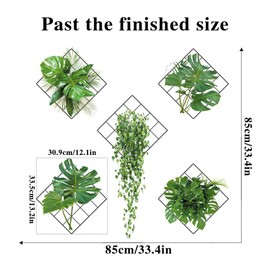Condessacity Wall Sticker, Plant, Green, Stylish Ornamental Plant, Hanging Basket, 3D 3D Wall Sticker, Living Room Sofa Background, Removable Stylish, Scandinavian Monotone, Wall Decor, Removable Wall
