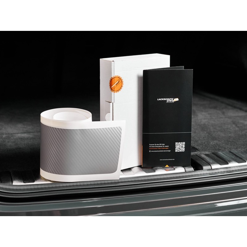 Lackschutzfolie24 - Boot Sill Protection Film - Silver Carbon Look