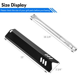 Grillflame GR2215120-OG-00 Grill Replacement Parts for Outdoor Gourmet Grill Parts Burners Heat Plates GR2215101-OG-00 FSOGBG1106 Burner Flame Tamer Heat Shield Tents 4 Burner Gas Grill Accessories