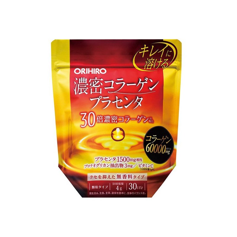 오리히로 농밀 콜라겐 플라센타 파우치 120g 30일분 Orihiro Dense Collagen