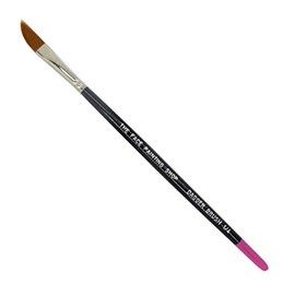 The Face Painting Shop - 1/4" Dagger Brush, Professional Face Painting Brush, Sleek Pink Tipped Wooden Handle and Synthetic Bristles