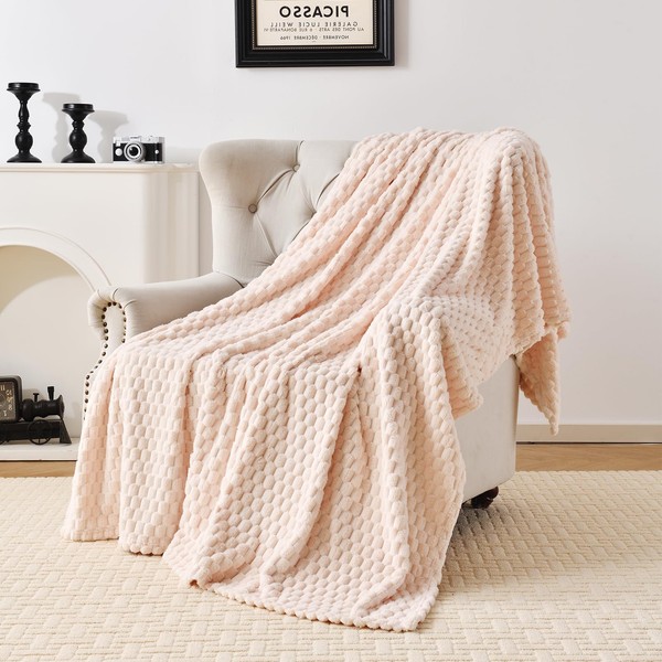 PLEASANT BOULEVARD PLEASANT BOULEVARD Fleece Throw Blanket for Couch with