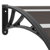 'vidaXL Door Canopy Black, Durable Polycarbonate and ABS Construction, Suitable