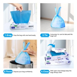 Personal Care Sanitary Disposal Bags (90 counts), Scented | for Sanitary Tampons, Pads, Liners, Wipes,Women Period Disposal | No Mess, Odor-Reducing,Hygiene Bags, Blue