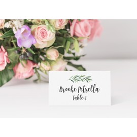 Printed Party Printed Party Table Place Cards for All Occasions and Events, Set of 25 (Elegant Branch)