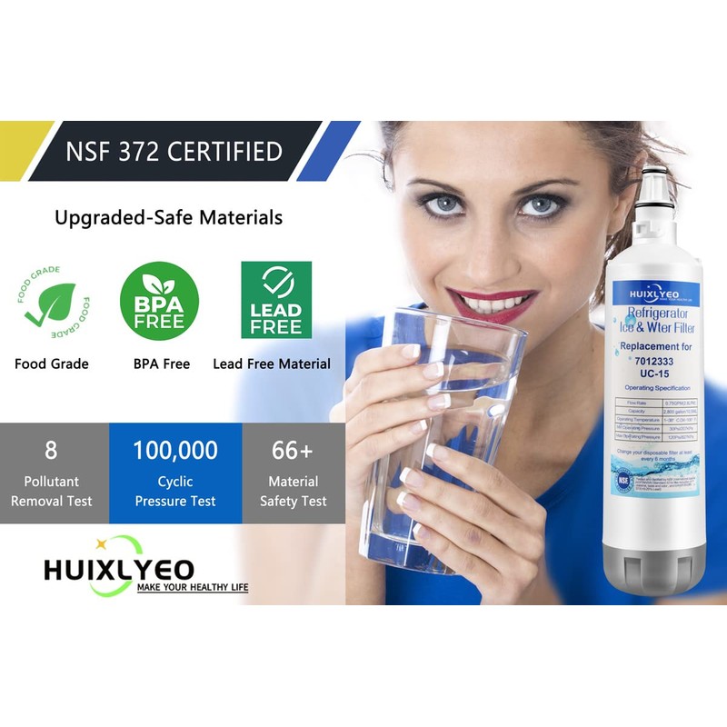 7012333 UC-15 Ice Maker Water Filter, Compatible With Sub 7012333