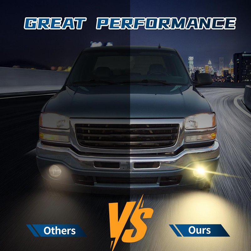 Fog Lights Compatible with 2003 2004 2005 2006 GMC Sierra