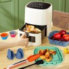 LOULANLUXE Silikonform Heißluftfritteuse Eckig Silikon Airfryer Zubehör 22 cm Faltbar