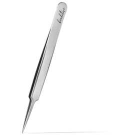 Beaditive High Precision Needle Nose Tweezers - 4.7" Craft Tweezers for Sewing, Beading, Quilling & DIY Crafts - Non-Serrated Jewelry Tweezers with Fine Tips - Stainless Steel