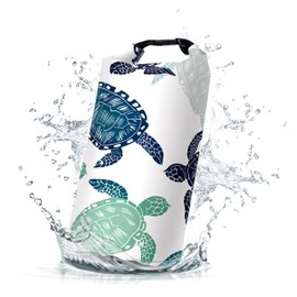 Cliduli Waterproof Dry Bag,Roll Top Sea Turtle Small Waterproof Backpack 5L/10L/20L Floating and Lightweight Bags for Kayaking, Boating, Fishing, Swimming and Camping