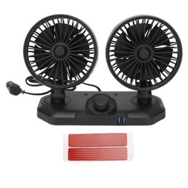 Dual Car Fan 360 Degree Rotatable Large Power Low Noise Portable Car Cooling Fan for Cars Trucks Van SUVs RV ATV Boats