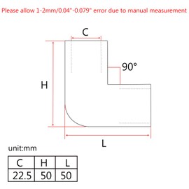 keehui Heavy Duty 2Way Boat Hand Rail Fitting 90 Degree - 7/8 inch Elbow 316Stainless Steel Marine Hardware(1PC)