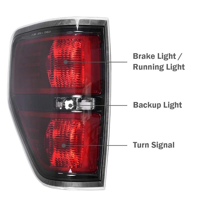 Left Tail Light Assembly, Compatible With Ford F150 2009-2014(NOT Fit
