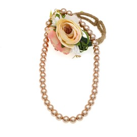 Pearl Choker Necklace for Women AAA+ Simulated Shell Pearl Necklace Strand Variety Of Colors 10mm Pearls Length 17 Inches (Pink)