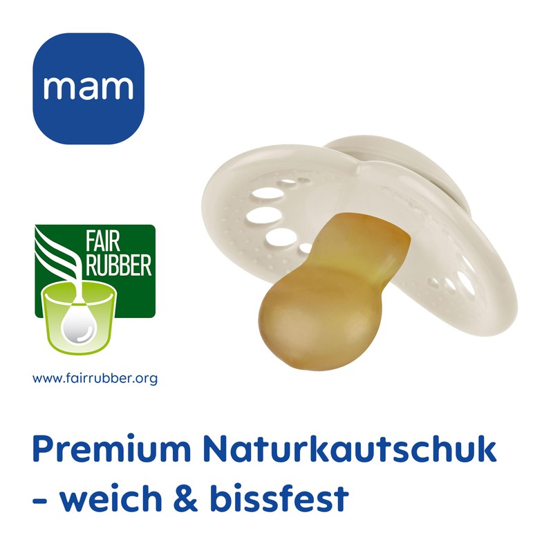 MAM Original Dummy, Latex Dummy, 6-16 Months, Breastfeeding Friendly Baby