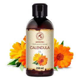 Calendula Oil Natural 250 ml - 100% Pure Calendula Oil - Calendula Officinalis - Calendula Oil Base Oil for Face - Hair - for Massage - Cosmetics - Body Care
