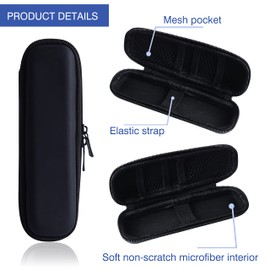 Wolfteeth Pencil Accessories Holder Case Mini Vapor Case Travel EVA Hard Shell Pen Pencil Case for Tablet, Pencil Accessories Black/ 130001((Empty Case Only)
