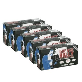 DENCO DISTRIBUTING, INC. Grease Bully Nitrile Gloves - 5 Pack - 500 Count - Powder & Latex Free - Textured Fingers (Large)