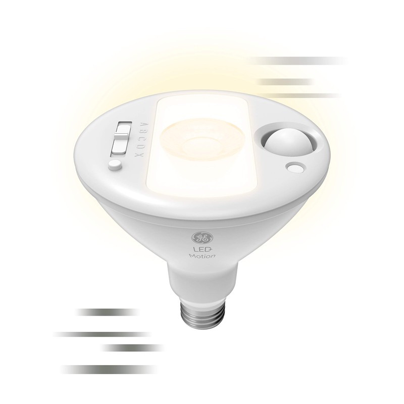 GE LED+ Motion Sensor LED Light Bulbs, Linkable Security Lights,
