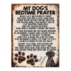 MY DOG'S BEDTIME PRAYER RETRO STYLE METAL TIN SIGN/PLAQUE (BLACK